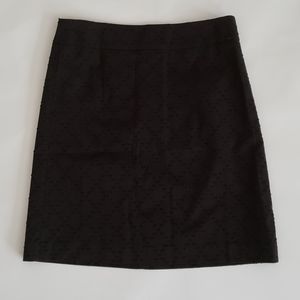 NWT Loft Black Textured Skirt Size OP